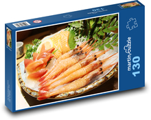 Krevety - plody moře, jídlo Puzzle 130 dílků - 28,7 x 20 cm