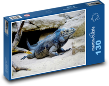 Iguana - gad, skała Puzzle 130 elementów - 28,7x20 cm