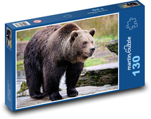 Grizzly - medvěd, zvíře Puzzle 130 dílků - 28,7 x 20 cm