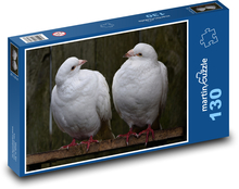 Holubice - ptáci, holubi Puzzle 130 dílků - 28,7 x 20 cm