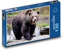 Braunbär - Jäger, Tier Puzzle 130 Teile - 28,7x20 cm