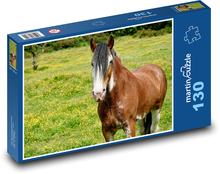 Pferd - Wiese, Feld Puzzle 130 Teile - 28,7x20 cm
