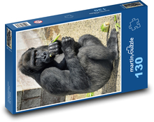 Gorila - opice, privát  Puzzle 130 dílků - 28,7 x 20 cm