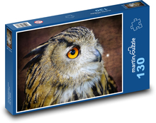 Wielka sowa rogata - ptak, drapieżnik Puzzle 130 elementów - 28,7x20 cm