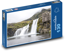 Islandia - wodospad, rzeka Puzzle 130 elementów - 28,7x20 cm