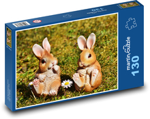 Velkonoční zajíček - dekorace, jaro Puzzle 130 dílků - 28,7 x 20 cm