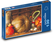 Obří dýně - podzim, sklizeň Puzzle 130 dílků - 28,7 x 20 cm