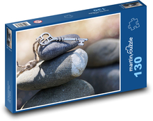 Steine - Schlüssel, Dekoration Puzzle 130 Teile - 28,7x20 cm