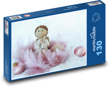 Anjel - Vianočná výzdoba, Vianoce Puzzle 130 dielikov - 28,7 x 20 cm 