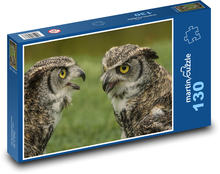Sovy - ptactvo, zvířata Puzzle 130 dílků - 28,7 x 20 cm