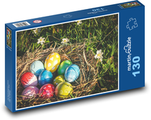 Veľkonočné veľkonočné vajíčka - vajcia, dekorácie Puzzle 130 dielikov - 28,7 x 20 cm 