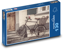 Jízdní kolo - retro, dekorace  Puzzle 130 dílků - 28,7 x 20 cm