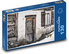 Vidiecky dom - starý, stavba Puzzle 130 dielikov - 28,7 x 20 cm 