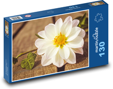 Jiřina - záhradný kvet, kvet Puzzle 130 dielikov - 28,7 x 20 cm 