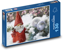 Święty Mikołaj - Boże Narodzenie, dekoracje Puzzle 130 elementów - 28,7x20 cm