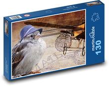 Sparrow - bird, fly away Puzzle 130 pieces - 28.7 x 20 cm 