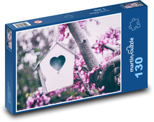 Birdhouse - strom, kvety Puzzle 130 dielikov - 28,7 x 20 cm 
