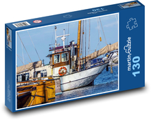 Port - boats, fishing boat Puzzle 130 pieces - 28.7 x 20 cm 