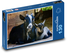 Black goat - goat, animal Puzzle 130 pieces - 28.7 x 20 cm 
