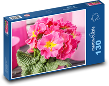 Różowa papuga - kwiat, wiosna Puzzle 130 elementów - 28,7x20 cm