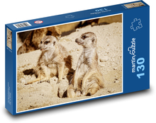 Surikata - zvíře, zoo Puzzle 130 dílků - 28,7 x 20 cm