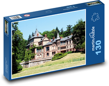 Historický kaštieľ - budova, domy Puzzle 130 dielikov - 28,7 x 20 cm 