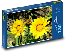 Letnie kwiaty - gazania, ogród Puzzle 130 elementów - 28,7x20 cm