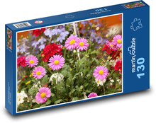 Rosa Blumen - Frühling, Garten Puzzle 130 Teile - 28,7x20 cm