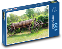 Historický vůz - zahrada, vesnice Puzzle 130 dílků - 28,7 x 20 cm