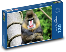 Pavián - opica, zviera Puzzle 130 dielikov - 28,7 x 20 cm 