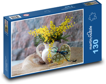 Kytica - láska, srdce Puzzle 130 dielikov - 28,7 x 20 cm 