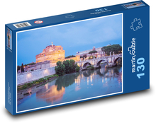 Andělský hrad - Řím, Itálie Puzzle 130 dílků - 28,7 x 20 cm