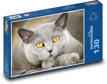 Domáca mačka - zviera, mačka Puzzle 130 dielikov - 28,7 x 20 cm