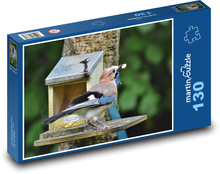 Sója obyčajná - vták, kŕmenie Puzzle 130 dielikov - 28,7 x 20 cm 