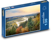 Řeka - příroda, stromy Puzzle 130 dílků - 28,7 x 20 cm