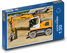 Rýpadlo - pracovný stroj, rýpadlo Puzzle 130 dielikov - 28,7 x 20 cm 