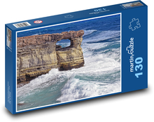 Skalní formace - moře, oceán Puzzle 130 dílků - 28,7 x 20 cm