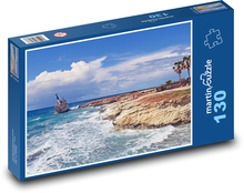 Rocky coast - sea, waves Puzzle 130 pieces - 28.7 x 20 cm 