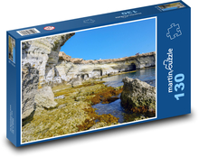 Jaskinie morskie - rafa, wybrzeże Puzzle 130 elementów - 28,7x20 cm
