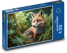 Fuchs - Waldtier, Jungtier Puzzle 130 Teile - 28,7x20 cm