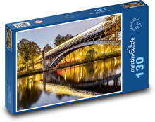Most - řeka, kanál Puzzle 130 dílků - 28,7 x 20 cm