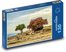 Kypr - krajina, stromy Puzzle 130 dílků - 28,7 x 20 cm