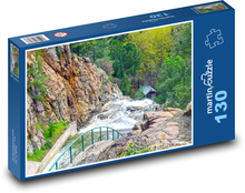 Wasserfall - Wald, Natur Puzzle 130 Teile - 28,7x20 cm