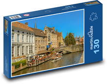Belgie - kanál, řeka Puzzle 130 dílků - 28,7 x 20 cm