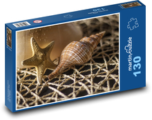 Mořská hvězdice - pláž, mušle Puzzle 130 - 28,7x20 cm