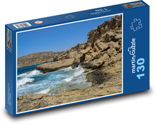 Rocky coast - sea, cliff Puzzle 130 pieces - 28.7 x 20 cm 