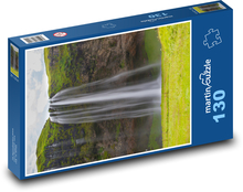 Wasserfall - Natur, Island Puzzle 130 Teile - 28,7x20 cm