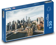 New York - panoráma města, budovy Puzzle 130 dílků - 28,7 x 20 cm