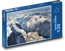 Zugspitze  sníh, hory Puzzle 130 dílků - 28,7 x 20 cm