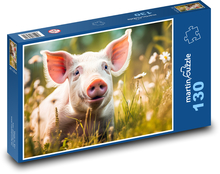Sele - prasa, mláďa Puzzle 130 dielikov - 28,7 x 20 cm 